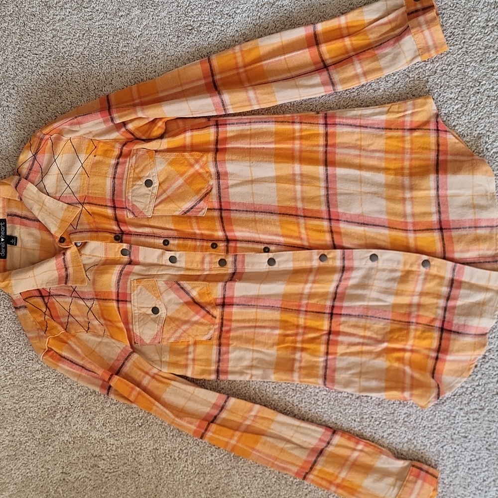 Orange Plaid Shirt
